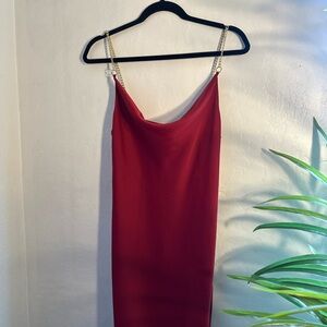 Urban Outfitters Red Backless Dress with Chain Straps